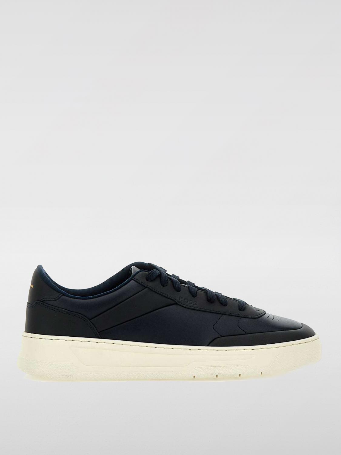 BOSS SNEAKERS: Sneakers Boss in pelle , Blue - Img 1
