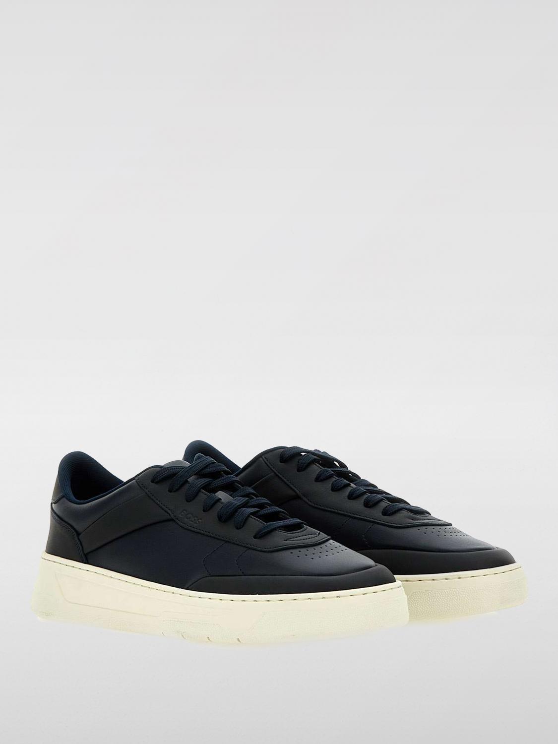 BOSS SNEAKERS: Sneakers Boss in pelle , Blue - Img 2
