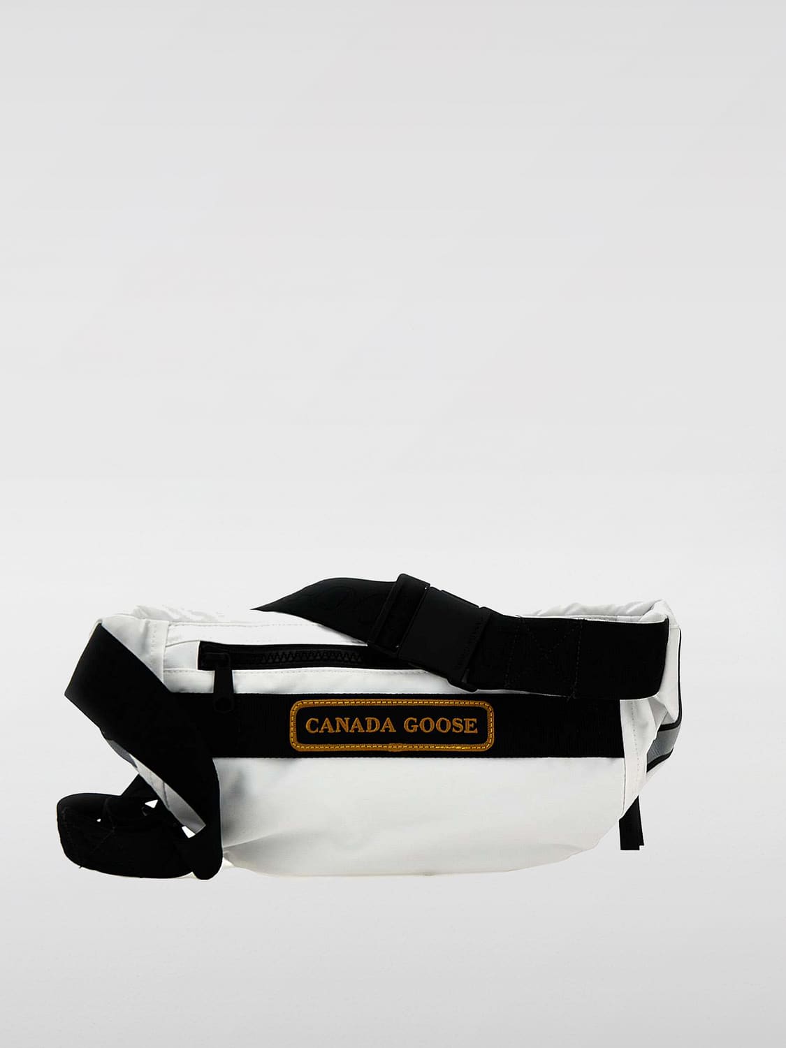 CANADA GOOSE MARSUPIO: Marsupio in nylon con patch logo Canada Goose, Bianco - Img 2
