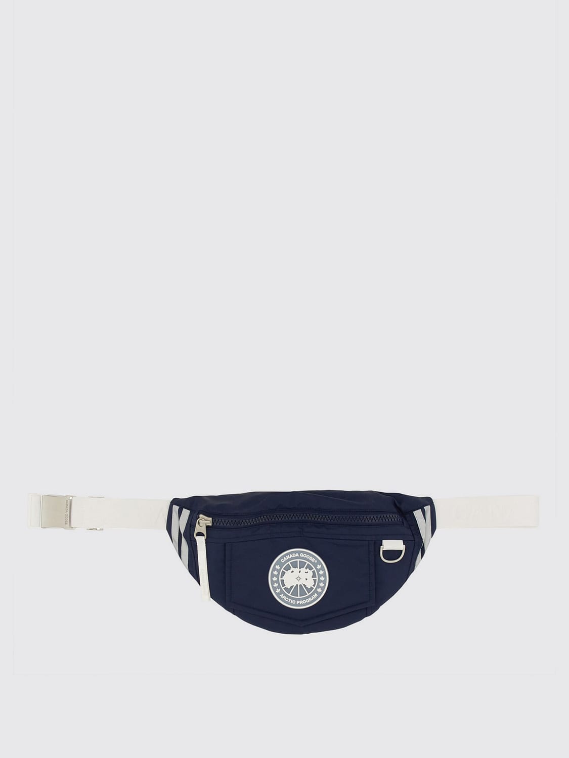 CANADA GOOSE MARSUPIO: Marsupio in nylon con patch logo Canada Goose, Blue - Img 1