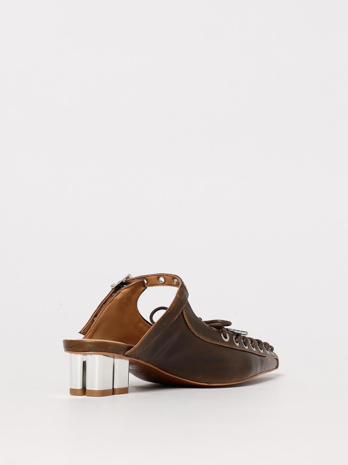 GANNI SCARPE: Mules Ganni in Oleatex , Verde - Img 3