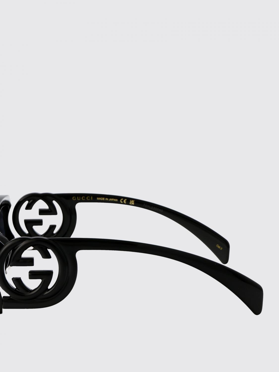 GUCCI OCCHIALI DA SOLE: Occhiali da sole GG1325S Gucci in acetato , Nero - Img 4