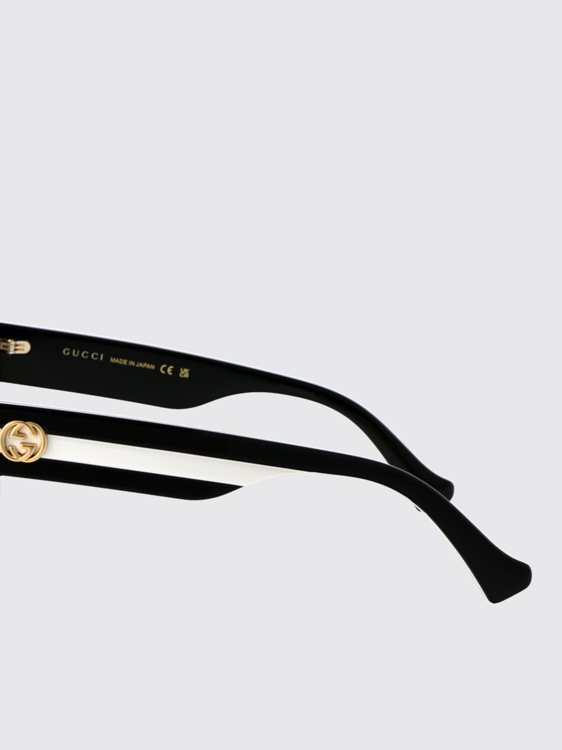 GUCCI OCCHIALI DA SOLE: Occhiali da sole GG1300S Gucci in acetato , Nero - Img 4