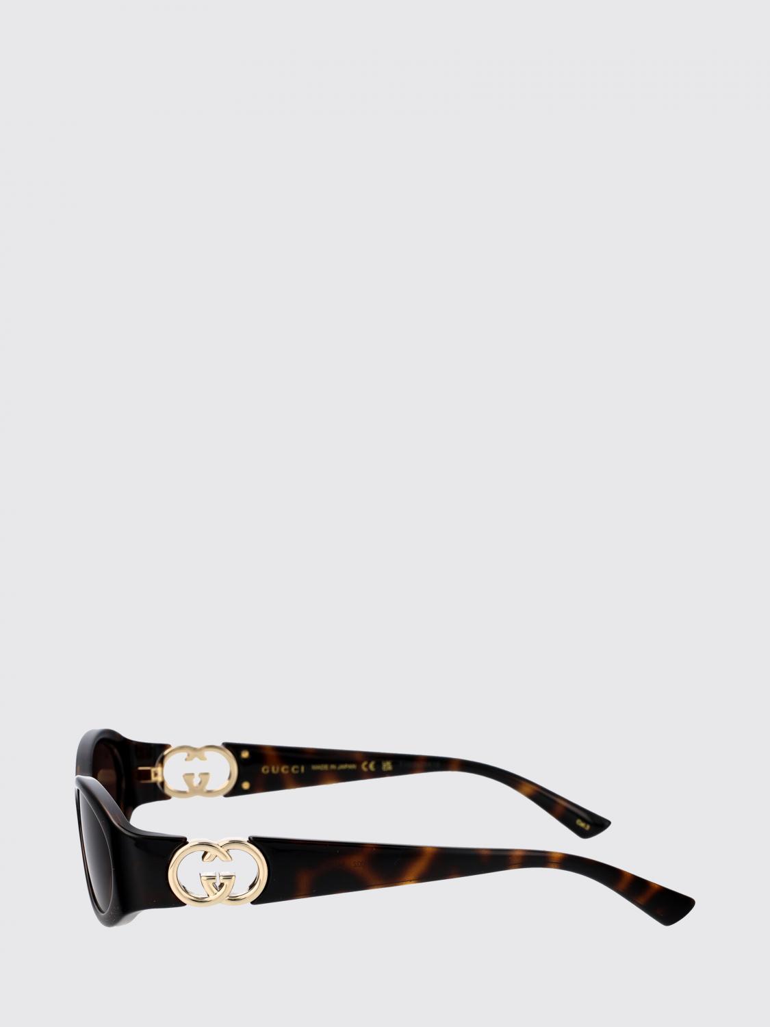GUCCI OCCHIALI DA SOLE: Occhiali da sole GG Gucci in acetato , Marrone - Img 3