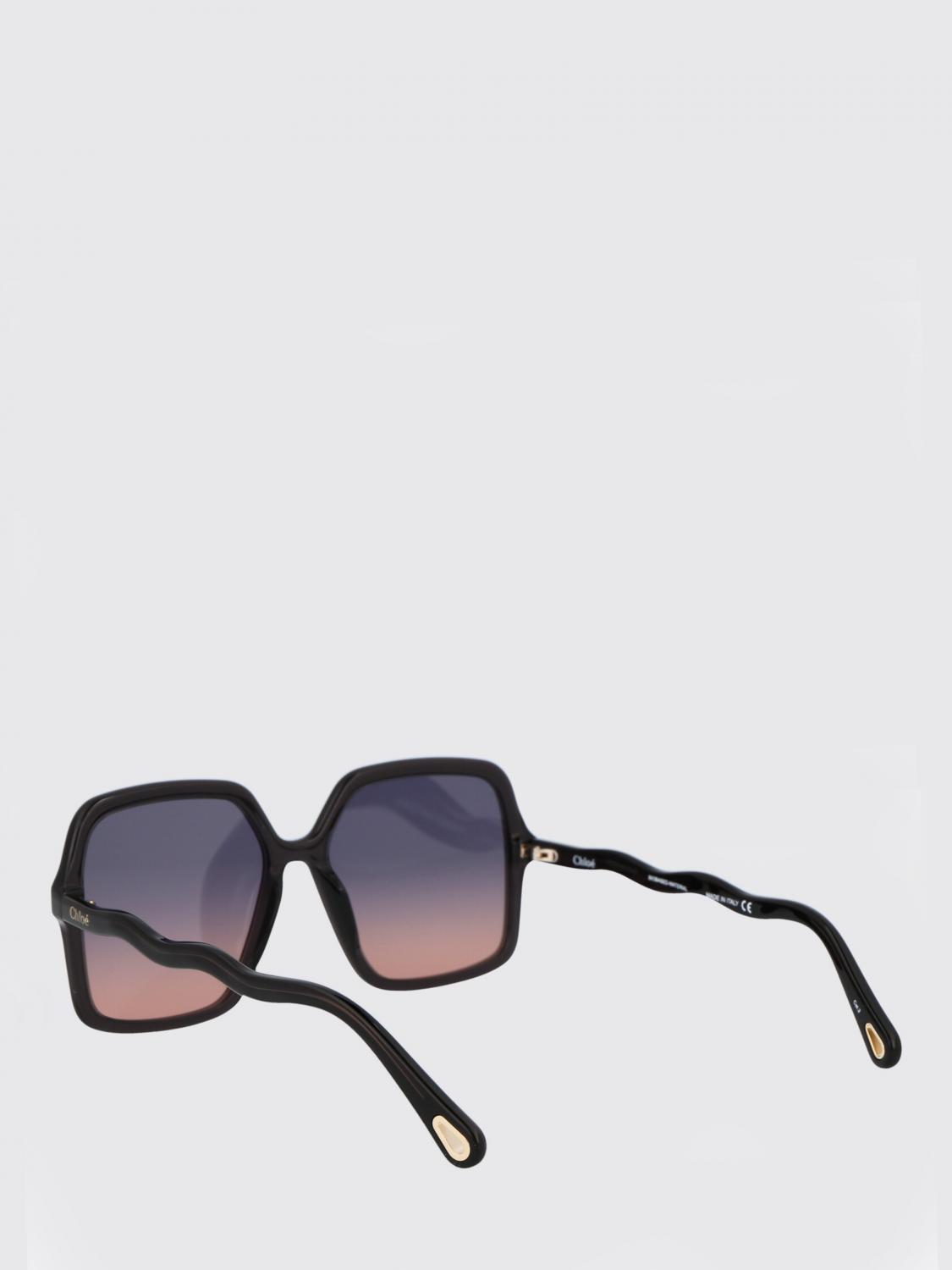 CHLOÉ OCCHIALI DA SOLE: Occhiali da sole CH0086S Chloè in acetato , Grigio - Img 3