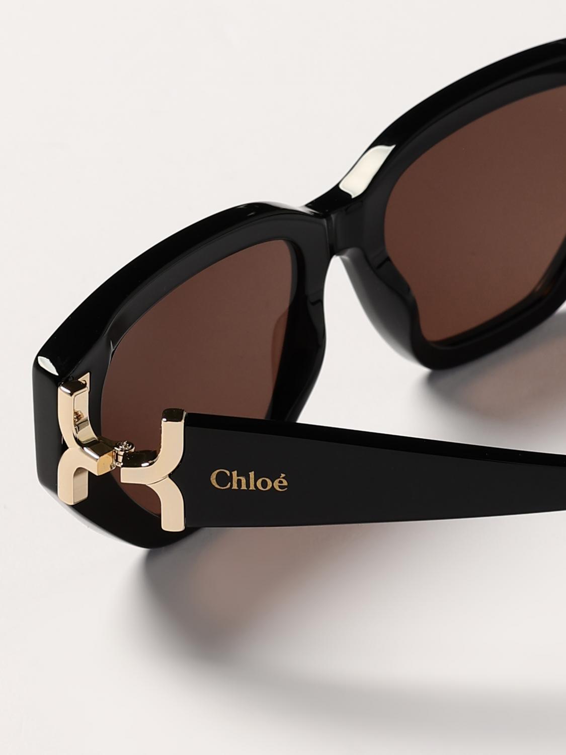 CHLOÉ サングラス: Chloè アセテートサングラス, ブラック - Img 5
