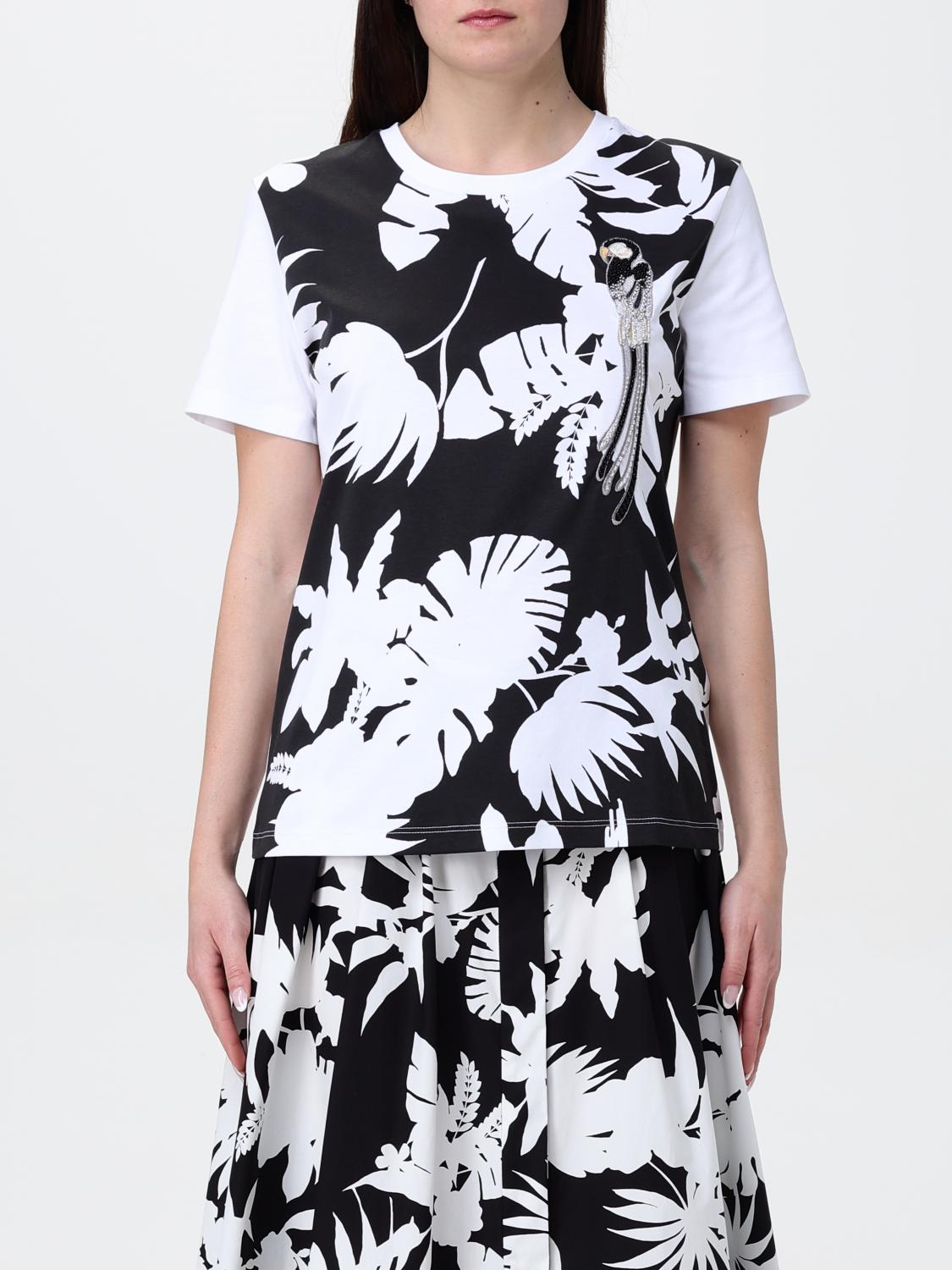 Tシャツ・カットソー MAX MARA STUDIO Woman T-Shirt Black 2516941012600 MAX MARA STUDIO: cotton t-shirt with logo - Black | Max Mara