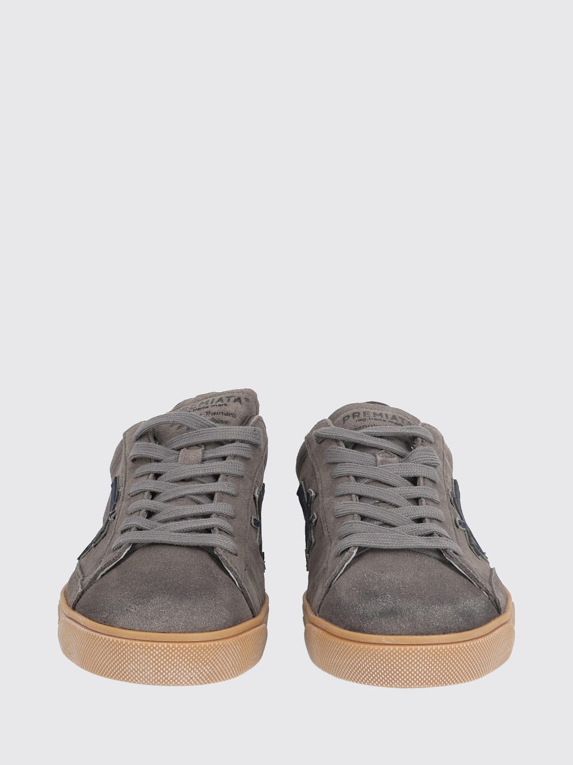 PREMIATA SNEAKERS: Steven Premiata Used Leather Sneakers, Dove Grey - Img 3