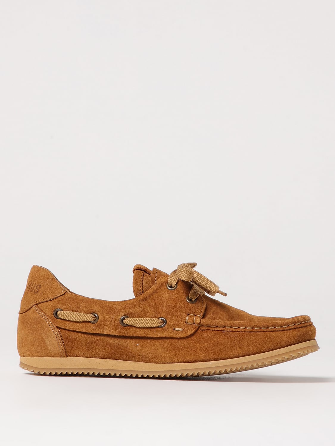 JACQUEMUS MOCASSINI: Mocassino Les Batto Boat Jacquemus in camoscio , Cammello - Img 1