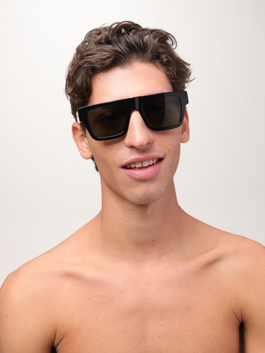 GUCCI SONNENBRILLE: Brillen herren Gucci, Schwarz - Img 2
