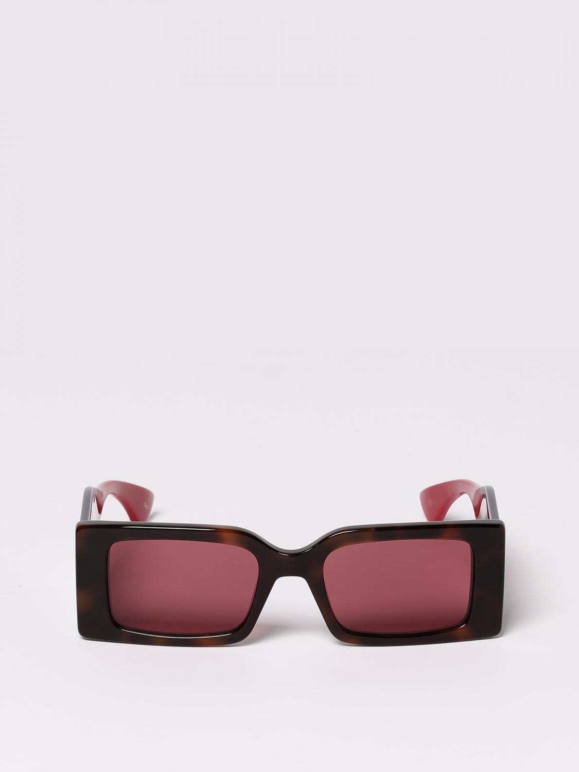 GUCCI OCCHIALI DA SOLE: Occhiali da sole Web Gucci in acetato, Marrone - Img 3