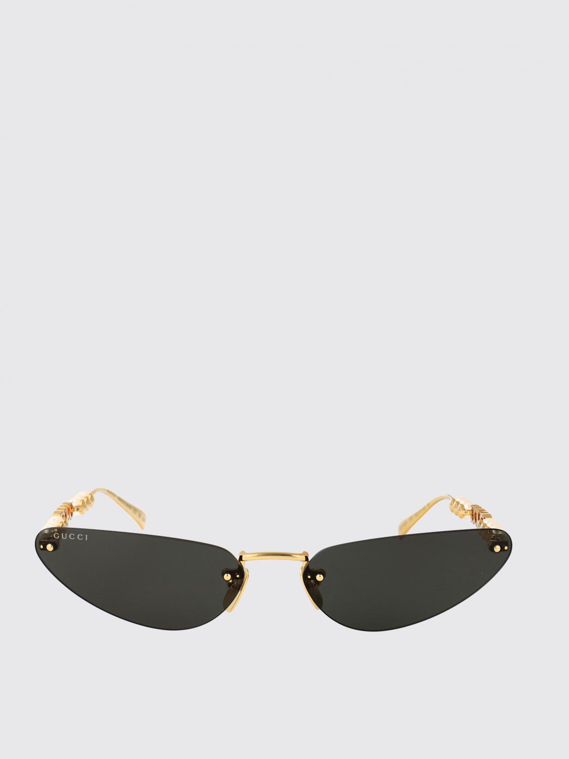 GUCCI GAFAS DE SOL: Gafas de sol Gucci de metal con perlas, Gris - Img 2