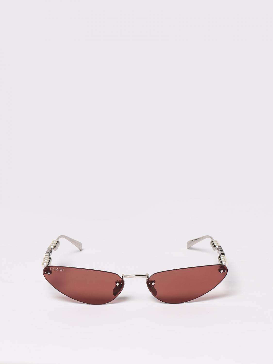 GUCCI GAFAS DE SOL: Gafas de sol Gucci de metal con perlas, Plata - Img 3