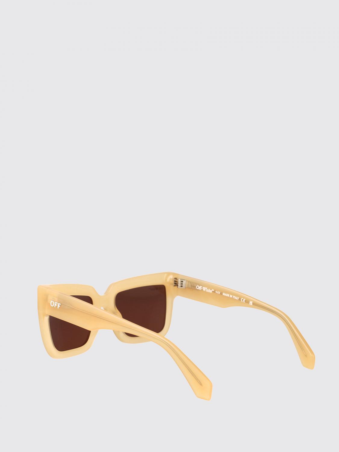 OFF-WHITE OCCHIALI DA SOLE: Occhiali da sole Firenze Off-White in acetato , Beige - Img 3