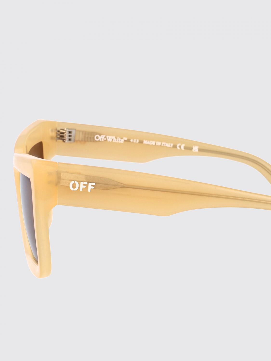 OFF-WHITE OCCHIALI DA SOLE: Occhiali da sole Firenze Off-White in acetato , Beige - Img 4