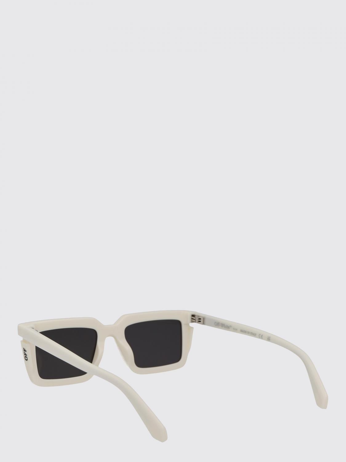 OFF-WHITE OCCHIALI DA SOLE: Occhiali da sole Tucson Off-White in acetato , Bianco - Img 3