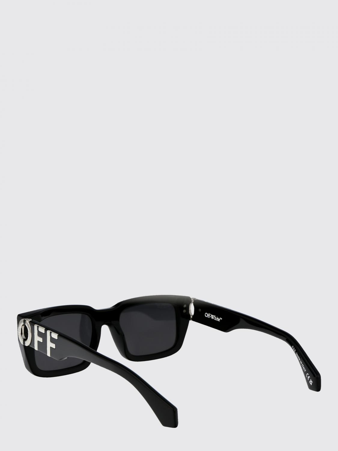 OFF-WHITE OCCHIALI DA SOLE: Occhiali da sole Hays Off-White in acetato, Nero - Img 3