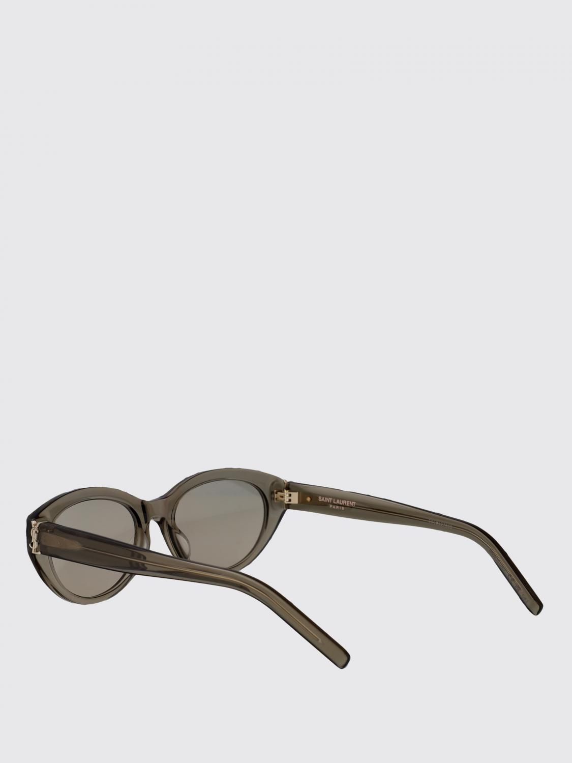 SAINT LAURENT OCCHIALI DA SOLE: Occhiali da sole cat-eye arrotondat Saint Laurent, Grigio - Img 3