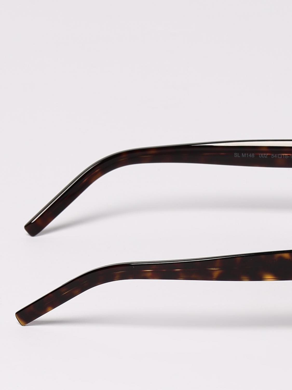 SAINT LAURENT OCCHIALI DA SOLE: Occhiali da sole cat-eye arrotondat Saint Laurent, Marrone - Img 4