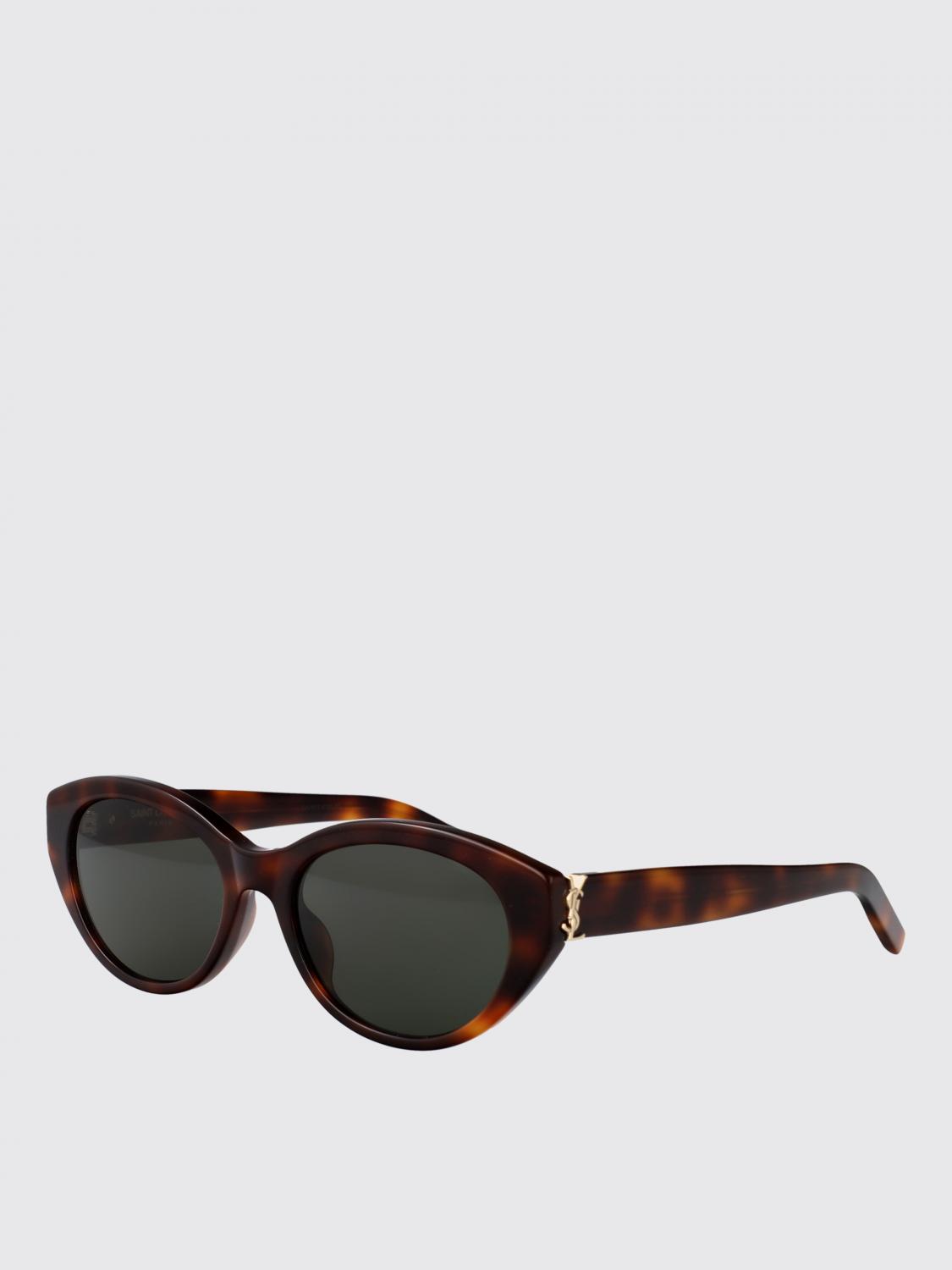 SAINT LAURENT OCCHIALI DA SOLE: Occhiali da sole cat-eye arrotondat Saint Laurent, Moro - Img 1