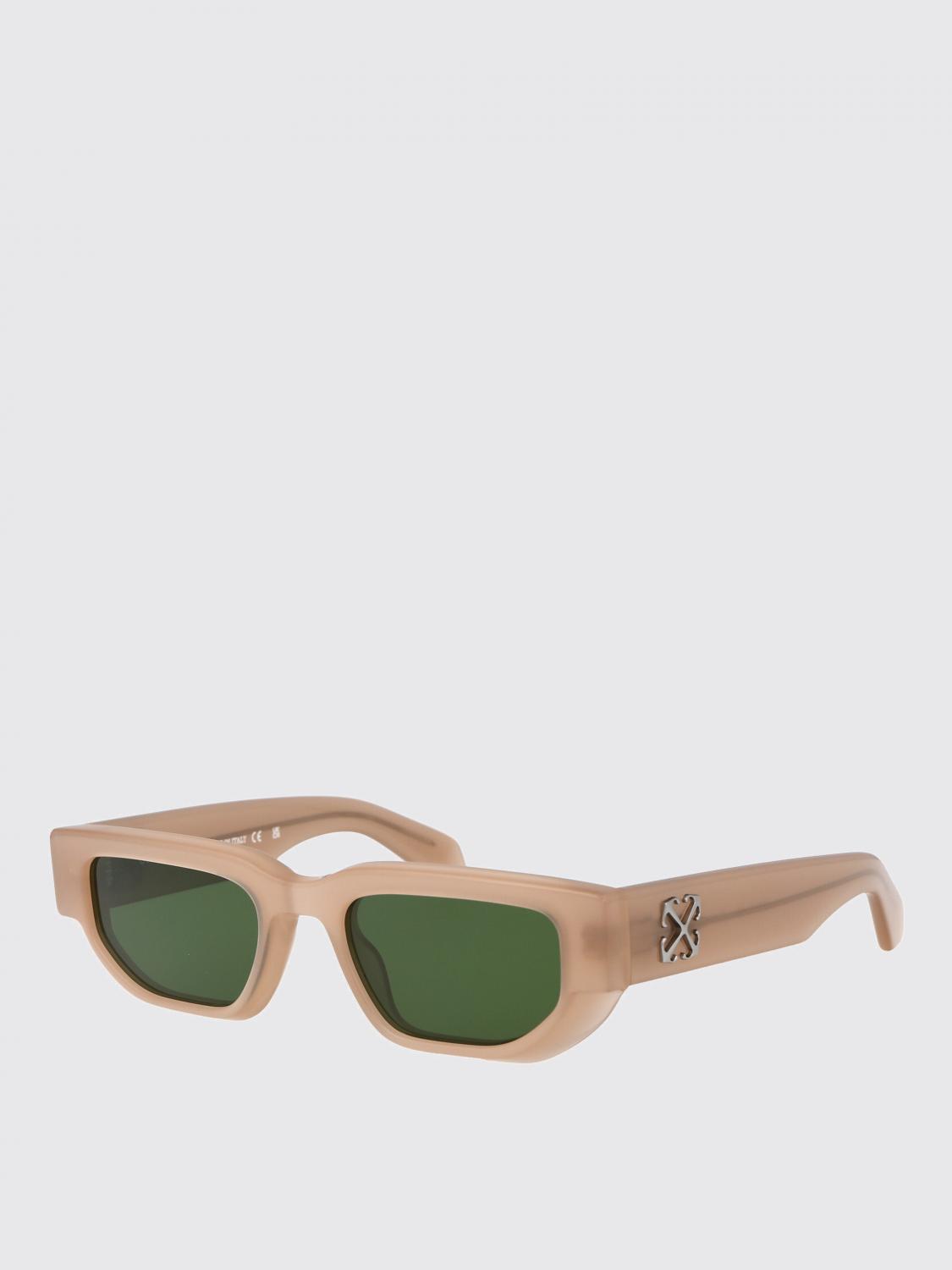 OFF-WHITE OCCHIALI DA SOLE: Occhiali da sole Greeley Off-White in acetato , Beige - Img 1