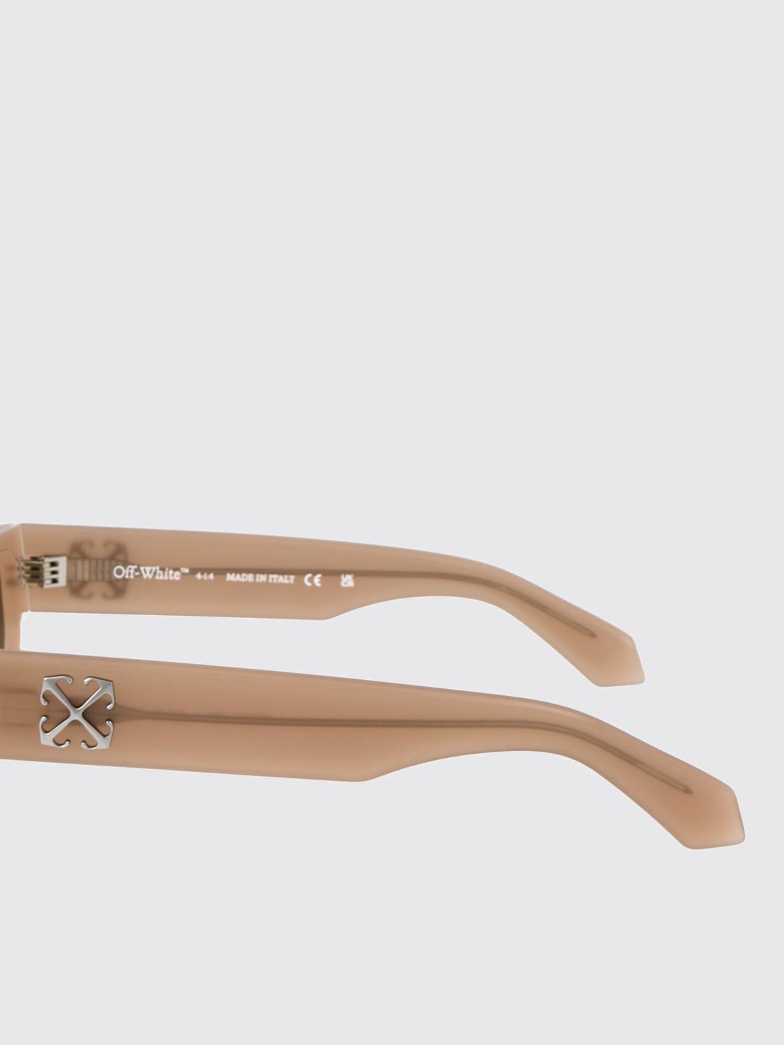 OFF-WHITE OCCHIALI DA SOLE: Occhiali da sole Greeley Off-White in acetato , Beige - Img 4