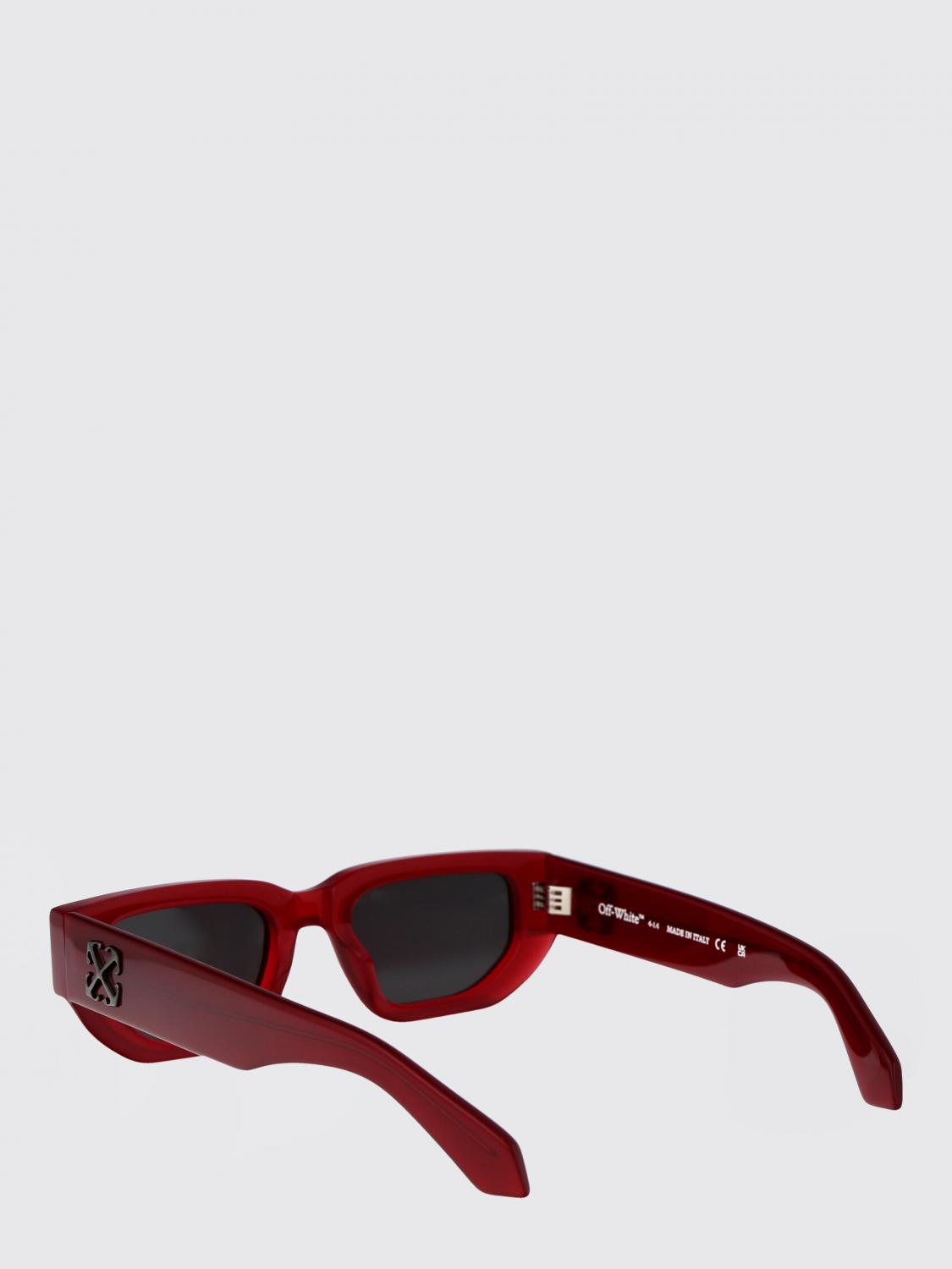 OFF-WHITE OCCHIALI DA SOLE: Occhiali da sole Greeley Off-White in acetato , Bordeaux - Img 3