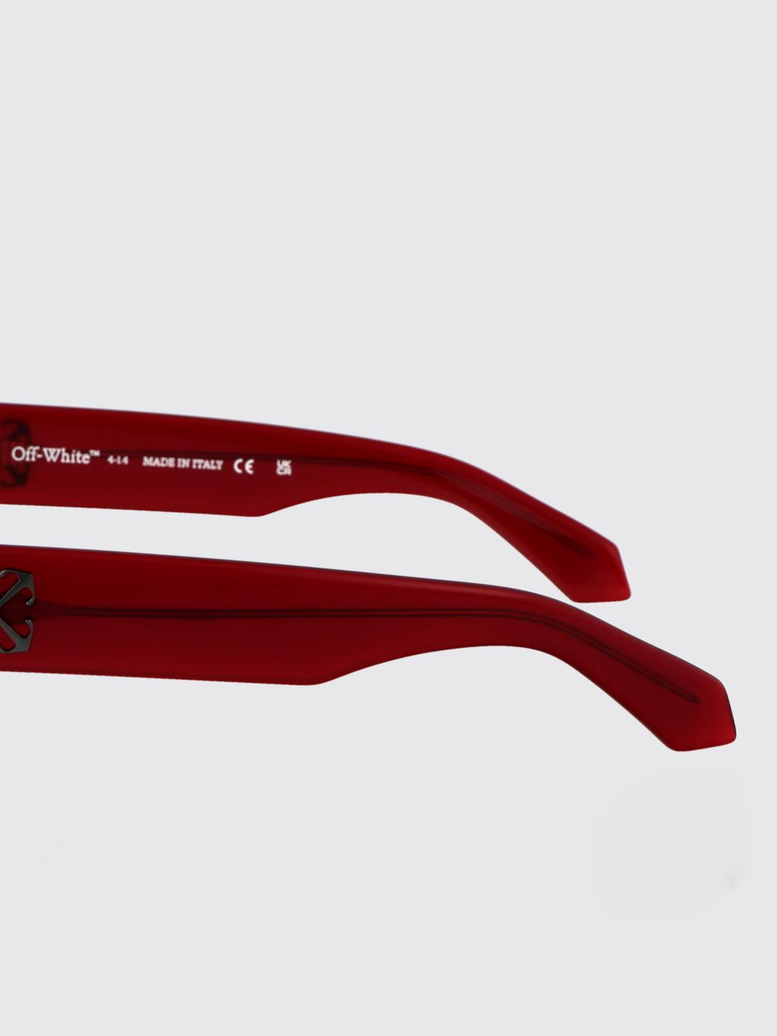 OFF-WHITE OCCHIALI DA SOLE: Occhiali da sole Greeley Off-White in acetato , Bordeaux - Img 4