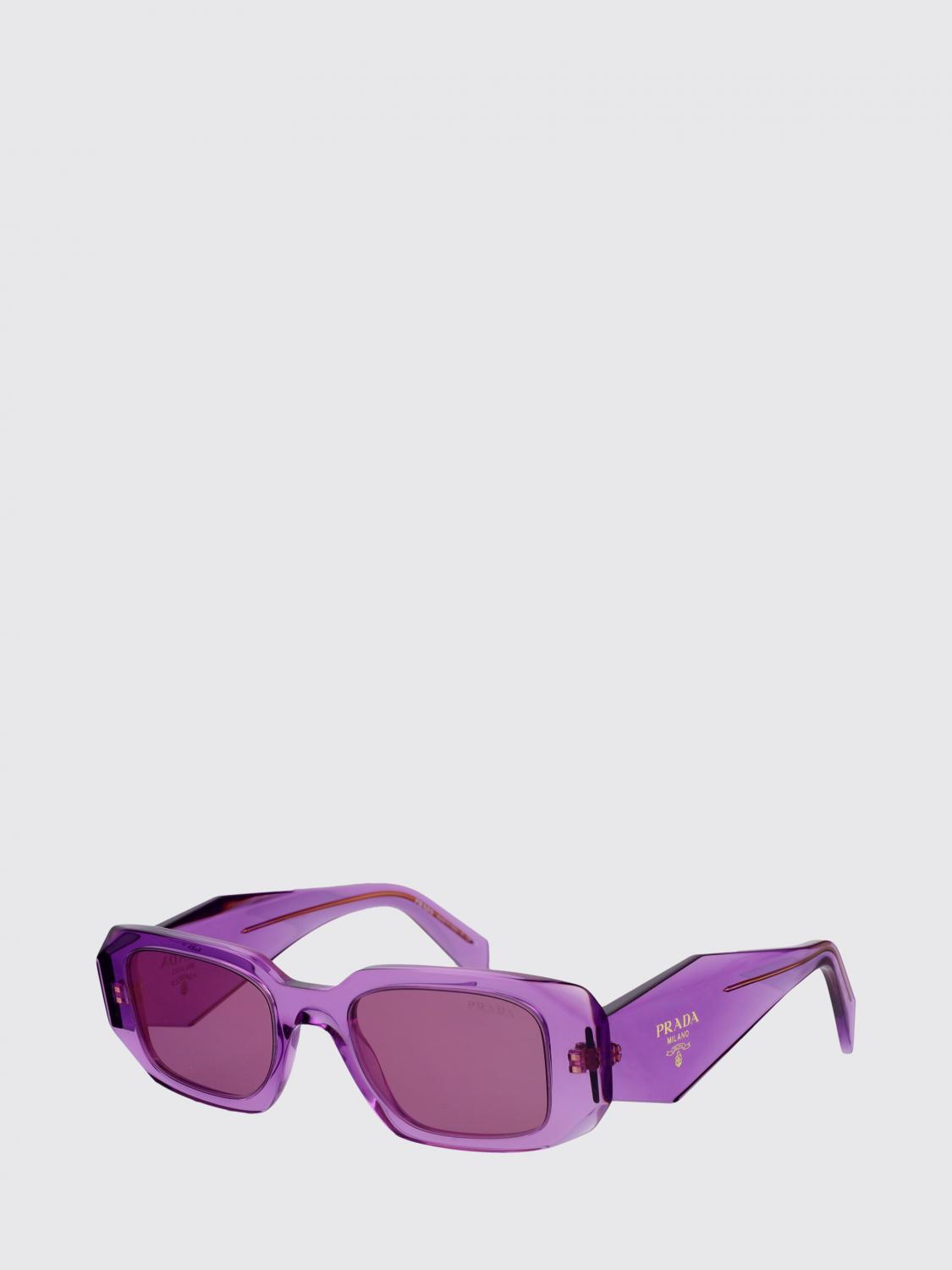 PRADA GAFAS DE SOL: Gafas de sol Prada de acetato con logo, Violeta - Img 1