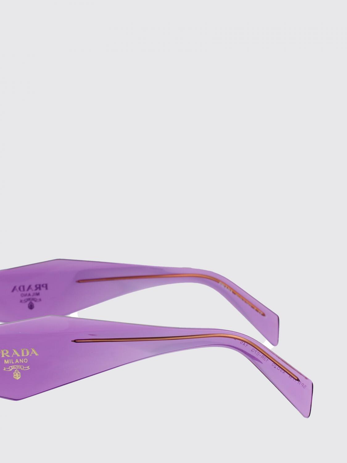 PRADA GAFAS DE SOL: Gafas de sol Prada de acetato con logo, Violeta - Img 3