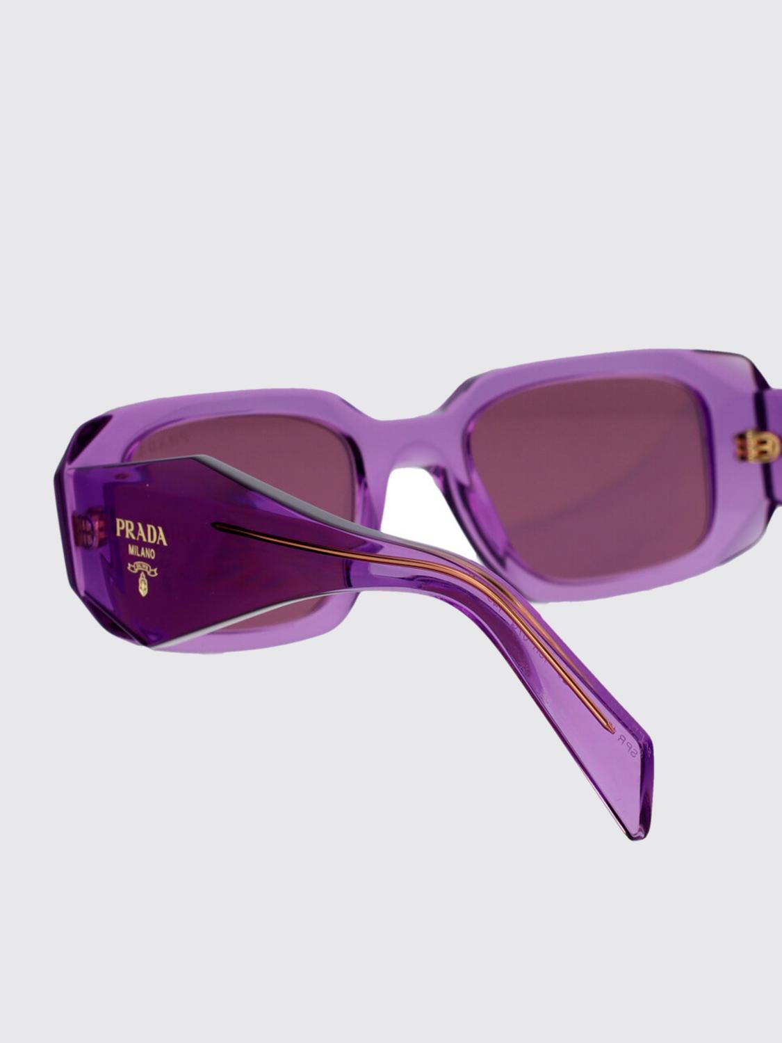 PRADA GAFAS DE SOL: Gafas de sol Prada de acetato con logo, Violeta - Img 4