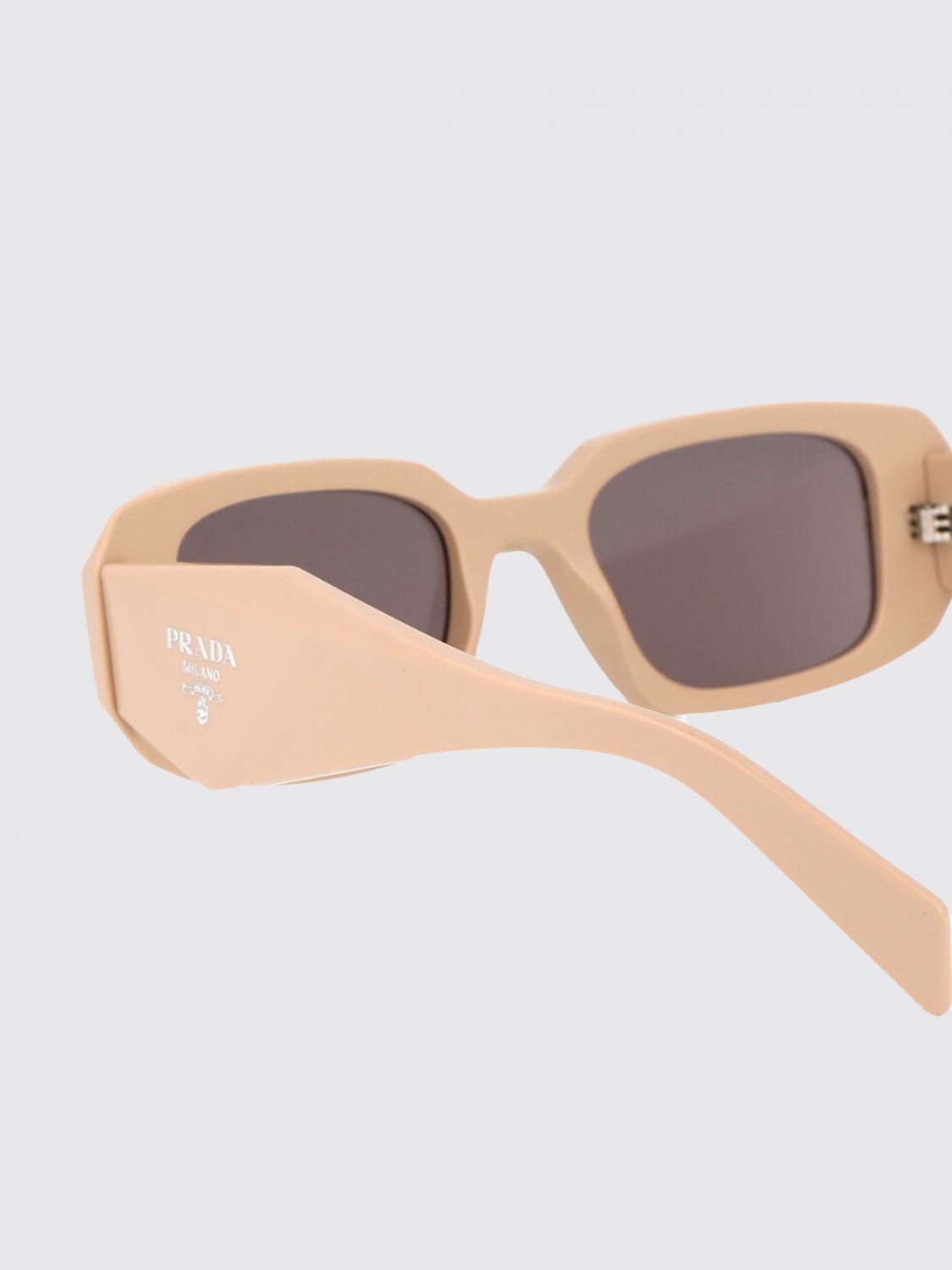 PRADA GAFAS DE SOL: Gafas de sol Prada de acetato con logo, Beige - Img 4