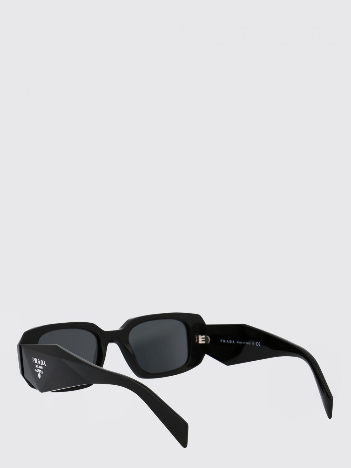 PRADA GAFAS DE SOL: Gafas de sol Prada de acetato con logo, Negro 1 - Img 3