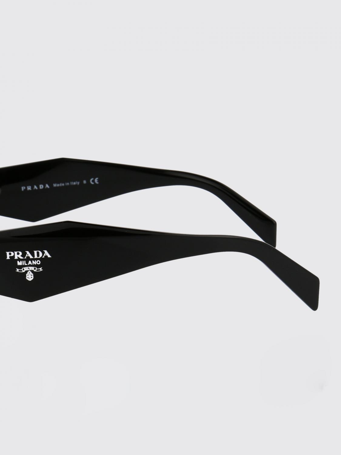 PRADA GAFAS DE SOL: Gafas de sol Prada de acetato con logo, Negro 1 - Img 4
