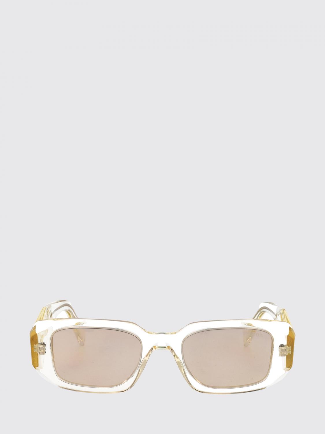PRADA GAFAS DE SOL: Gafas de sol Prada de acetato con logo, Trasparente - Img 2