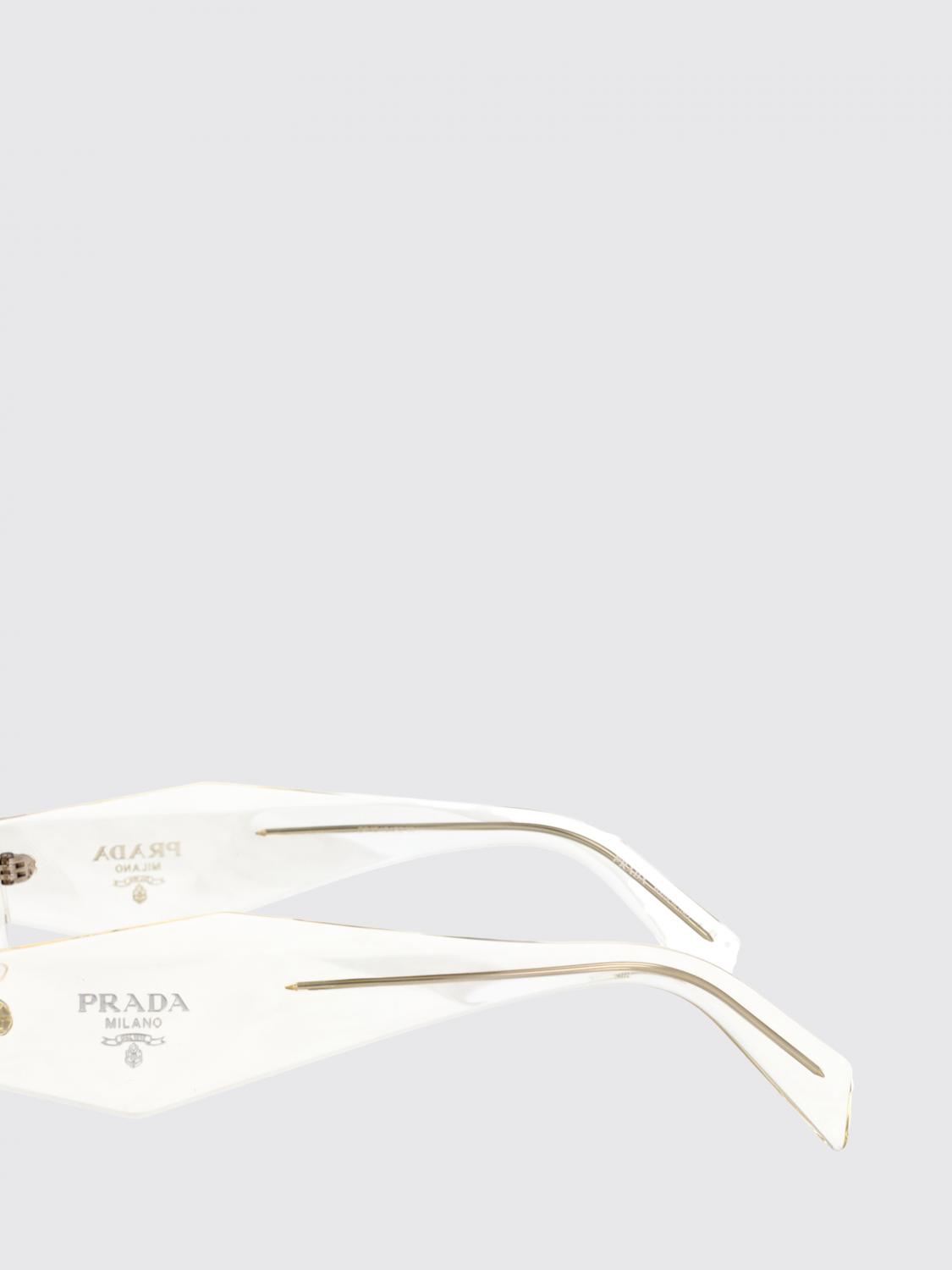 PRADA GAFAS DE SOL: Gafas de sol Prada de acetato con logo, Trasparente - Img 3