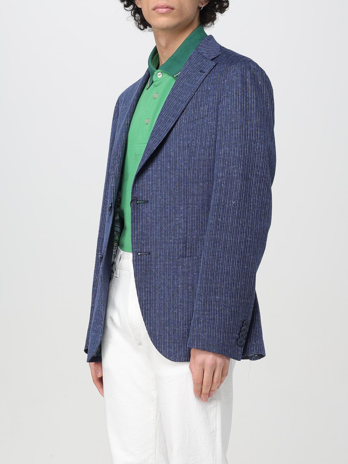 ETRO BLAZER: Jacket men Etro, Blue - Img 4