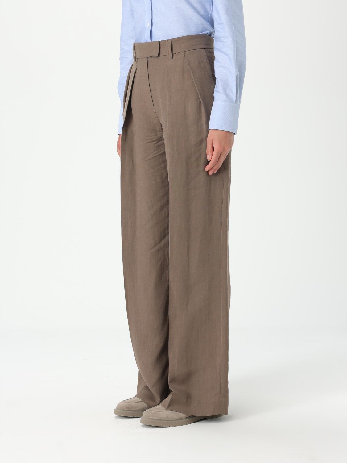 BRUNELLO CUCINELLI PANTALONI: Pantalone Brunello Cucinelli in misto lino , Marrone - Img 4