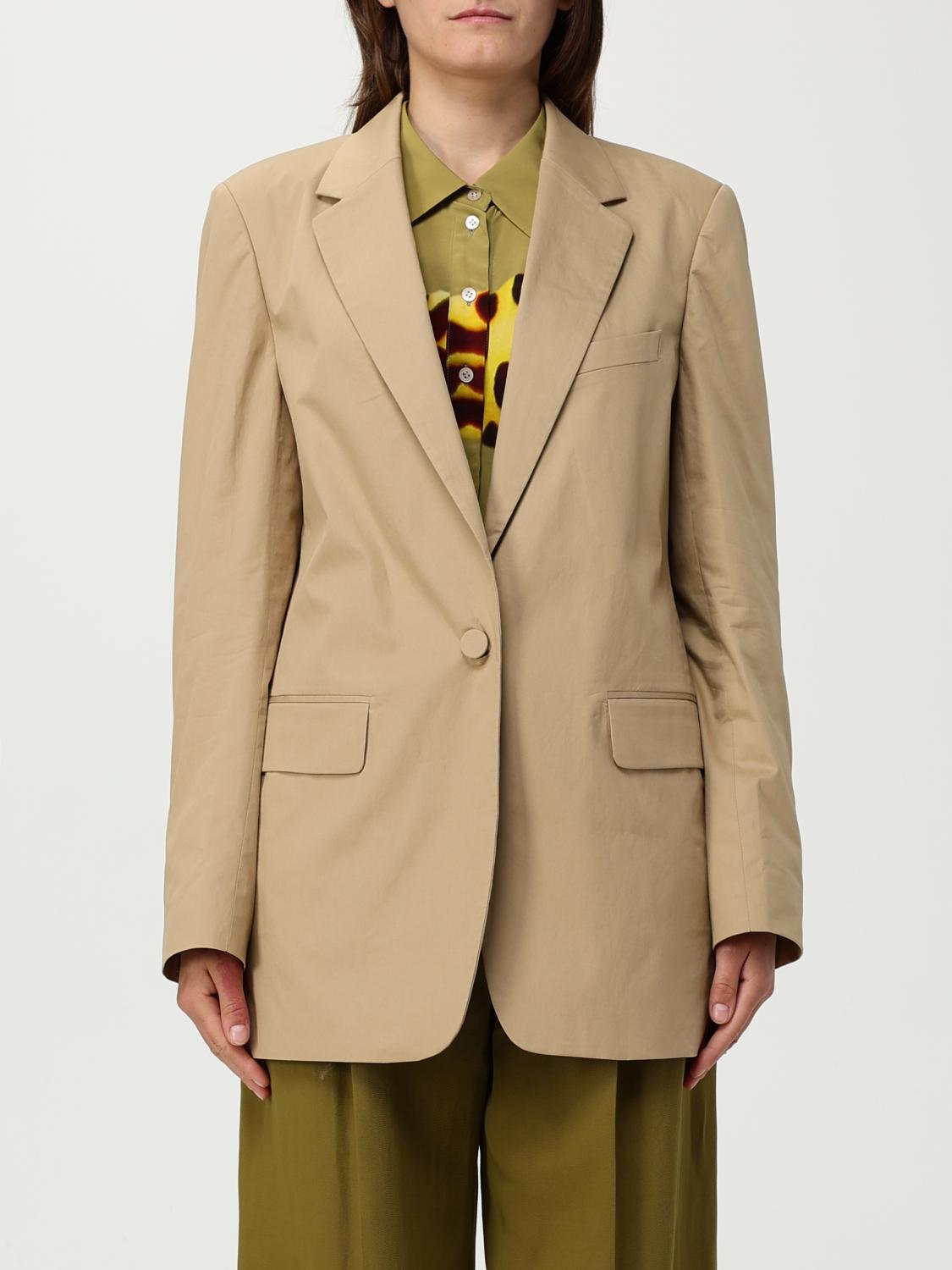 DRIES VAN NOTEN BLAZER: Blazer a monopetto Dries Van Noten, Beige - Img 1