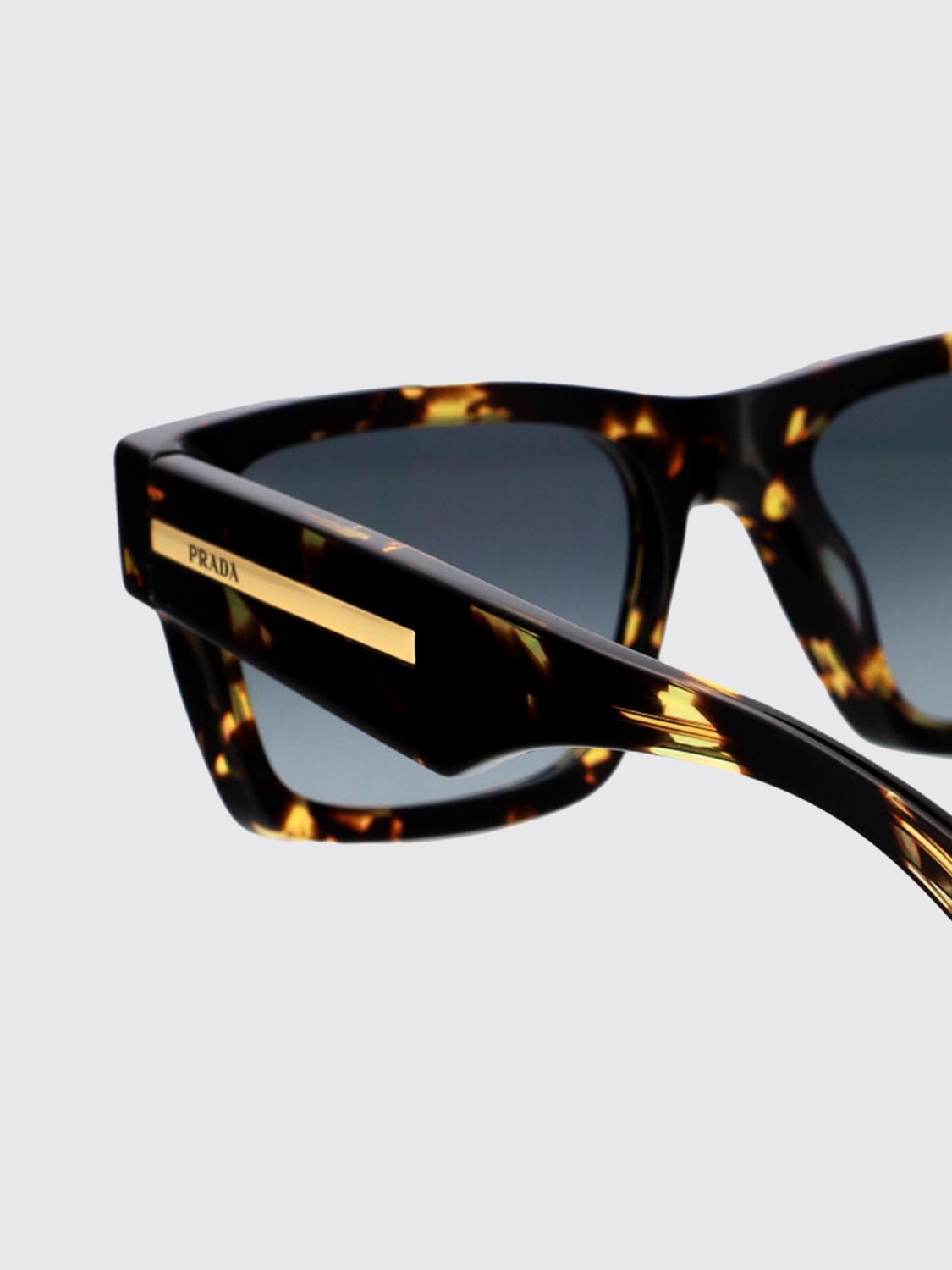 PRADA SUNGLASSES: 0PR25ZS Acetate Sunglasses Prada, Brown - Img 4