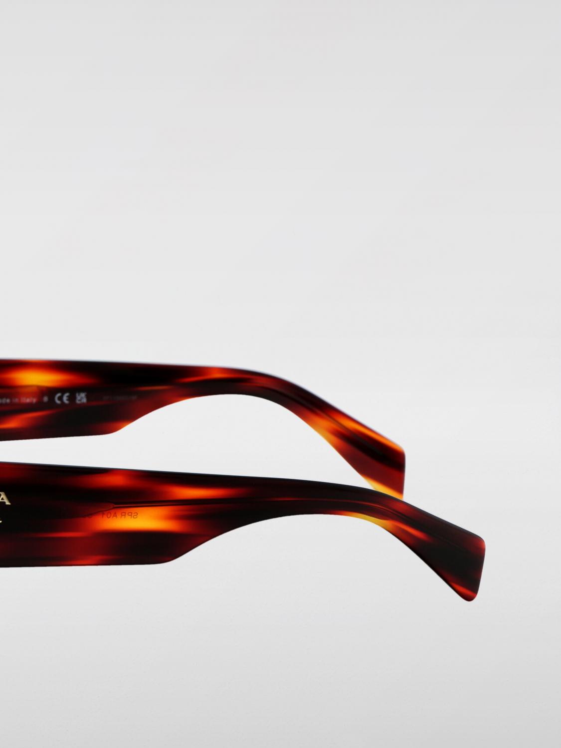 PRADA OCCHIALI DA SOLE: Occhiali da sole in acetato Prada, Rosso - Img 4