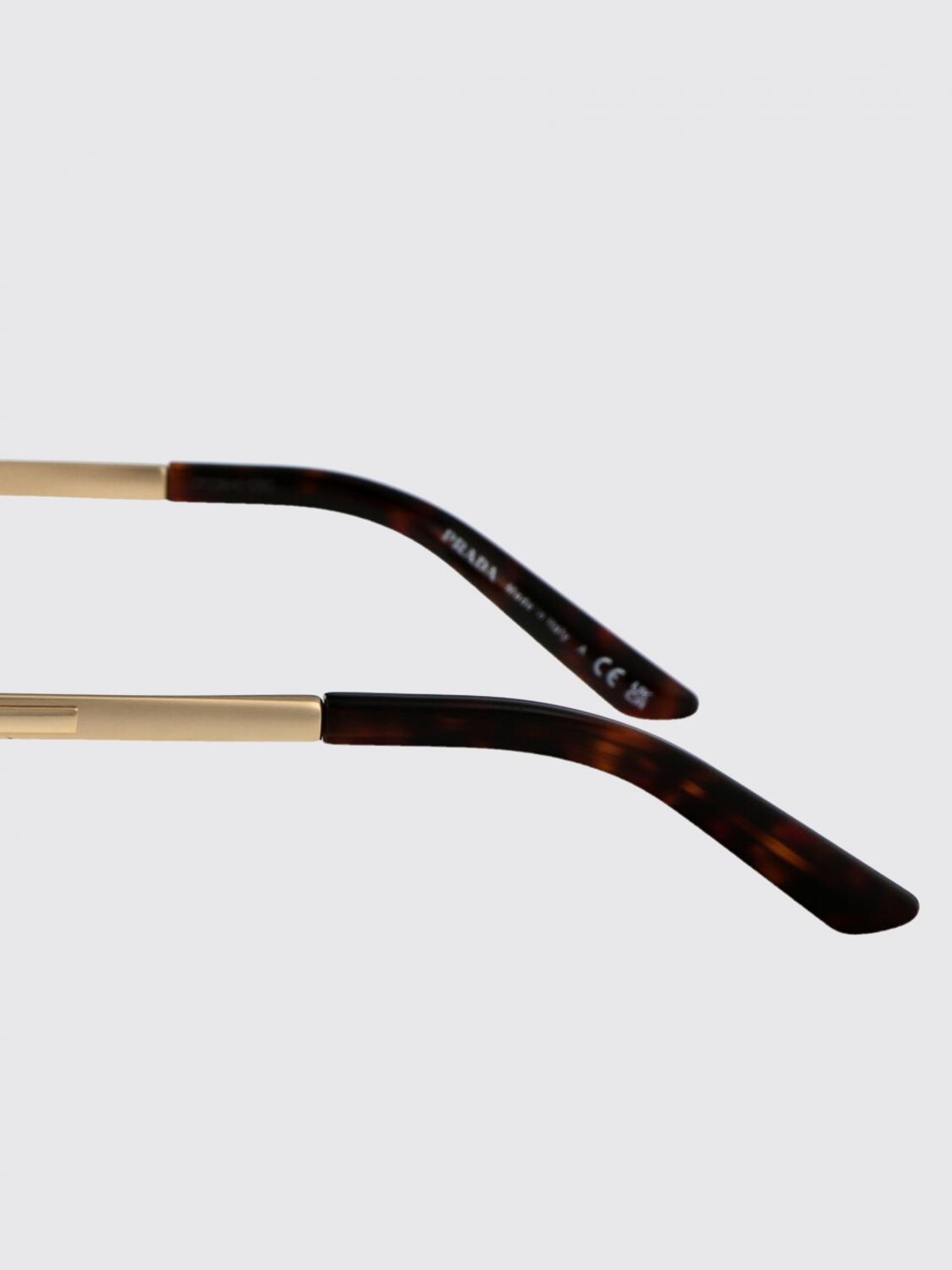 PRADA 선글라스: Prada 메탈 선글라스, 골드 - Img 3
