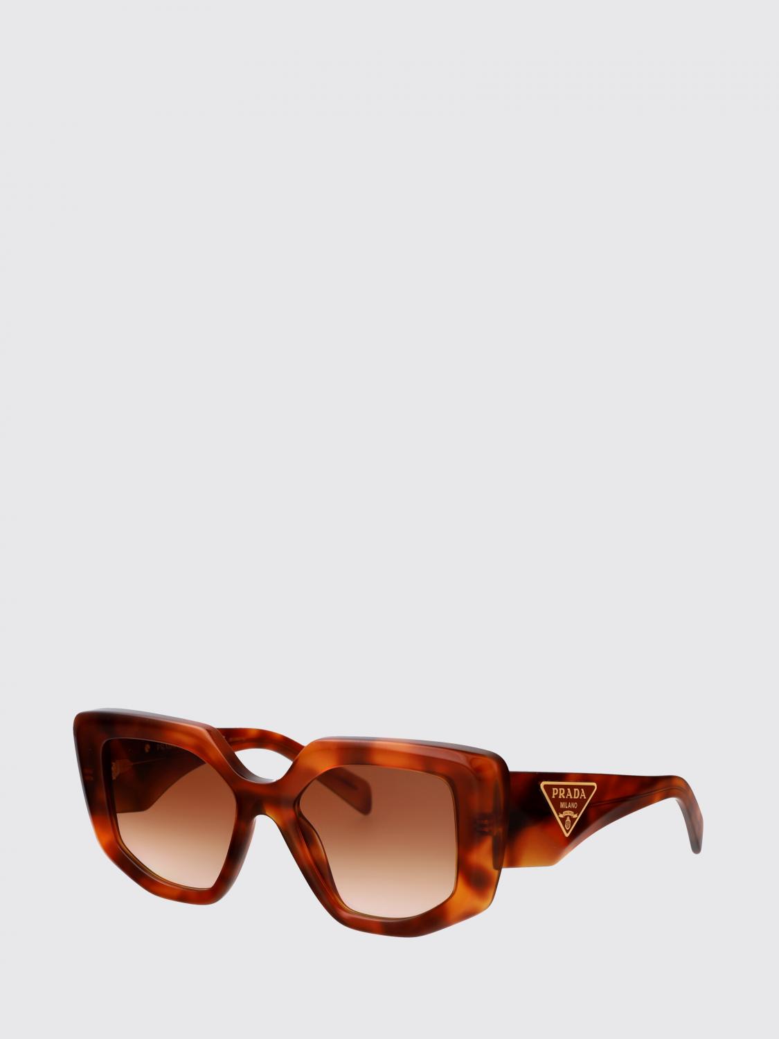 PRADA OCCHIALI DA SOLE: Occhiali da sole 0PR14ZS Prada in acetato , Marrone - Img 1