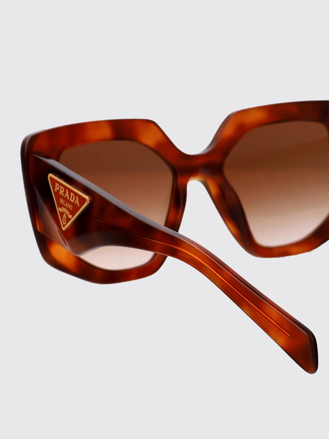 PRADA OCCHIALI DA SOLE: Occhiali da sole 0PR14ZS Prada in acetato , Marrone - Img 4