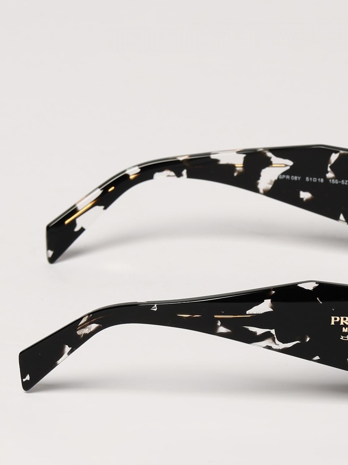PRADA SUNGLASSES: Prada Acetate Sunglasses, Black - Img 4
