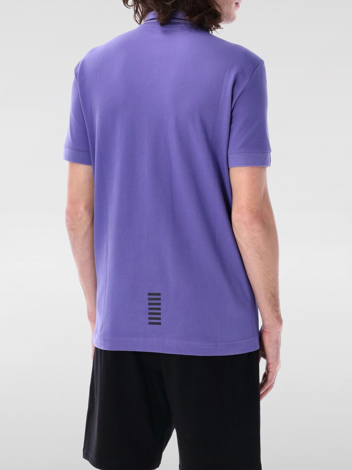 EA7 POLO: Polo in cotone con logo Ea7, Blue - Img 2