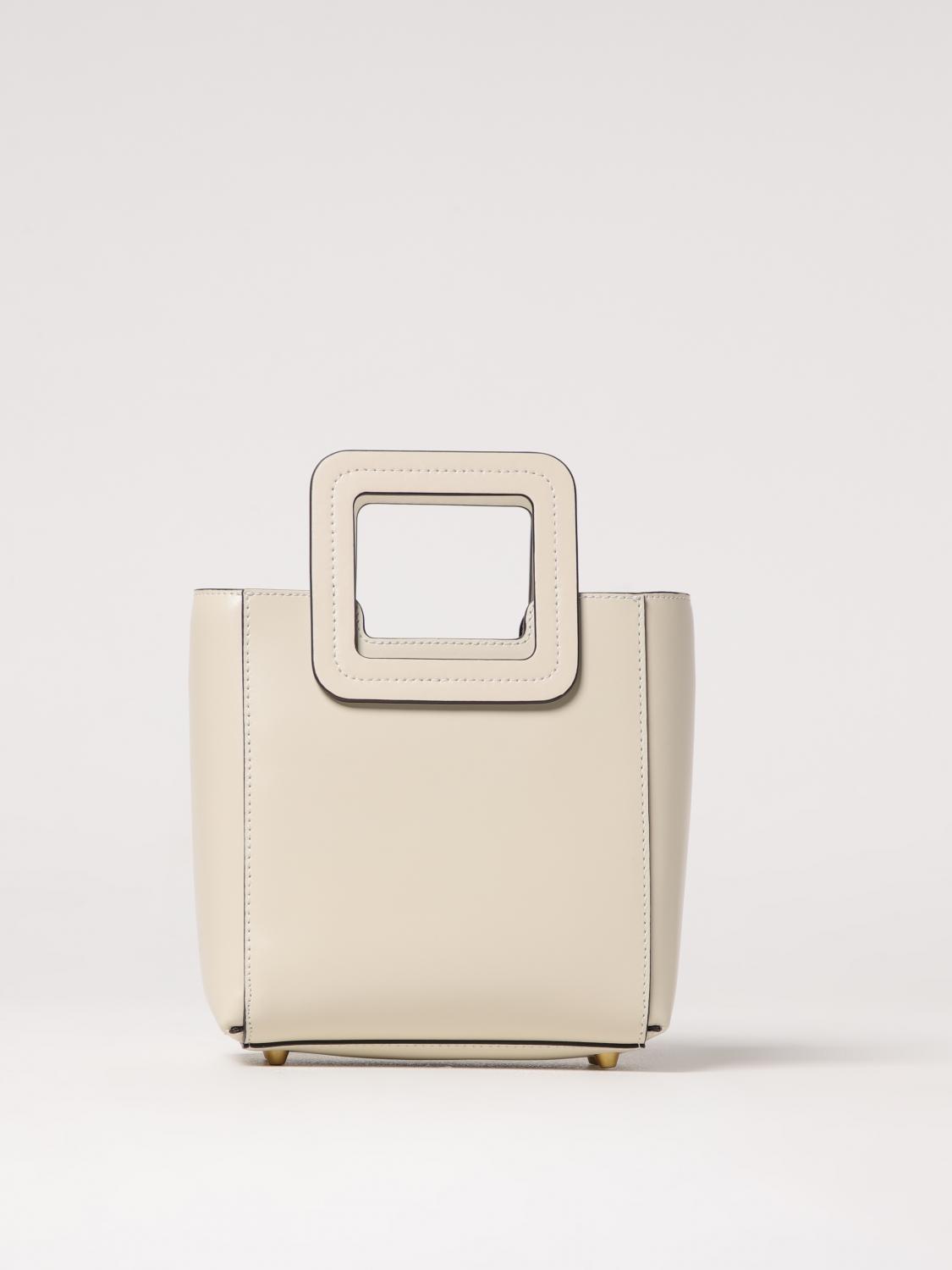 STAUD BORSA A MANO: Borsa a mano Shirley Staud in pelle di vitello, Beige - Img 1