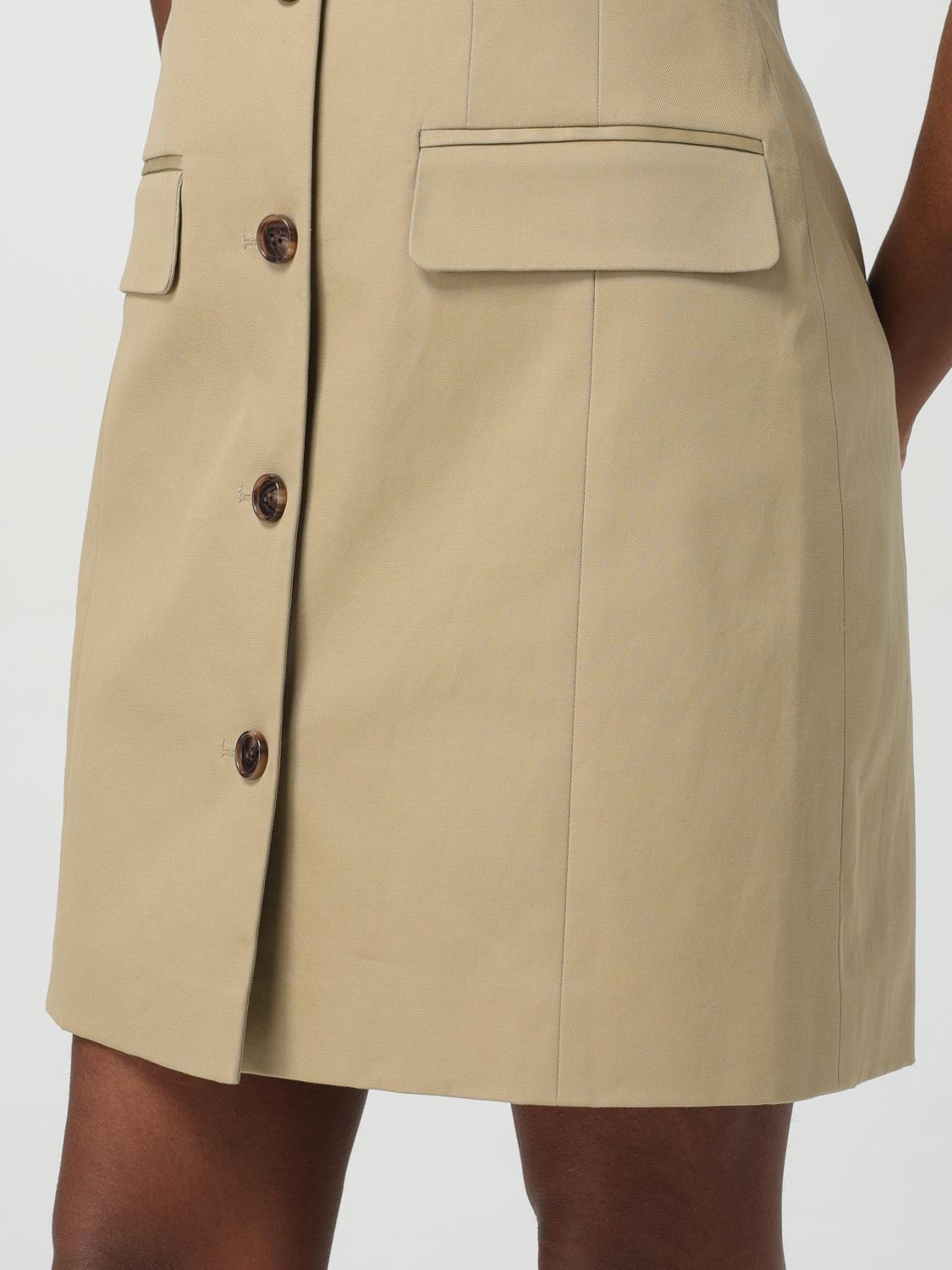 THEORY ABITO: Abito chemisier Theory in cotone stretch , Beige - Img 3