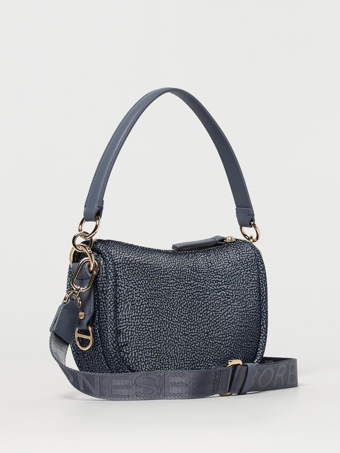 BORBONESE MINITASCHE: Schultertasche damen Borbonese, Blau - Img 2