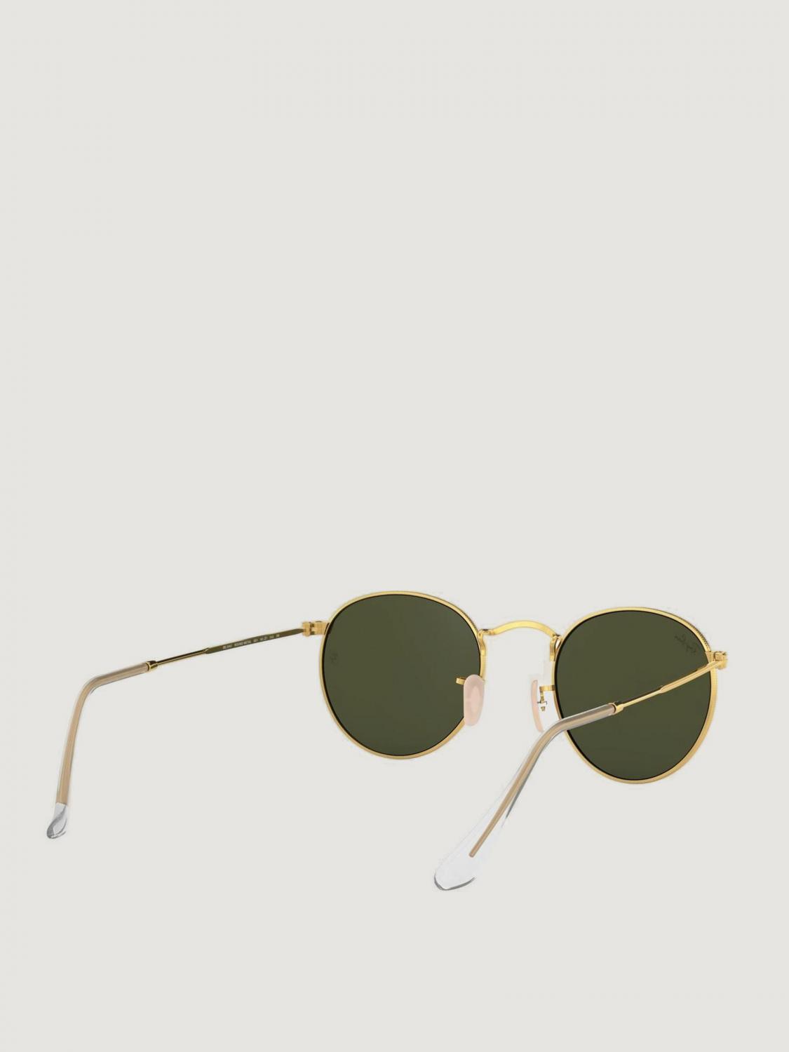 RAY-BAN OCCHIALI DA SOLE: Occhiali da sole Round Metal Ray-Ban in metallo, Oro - Img 3